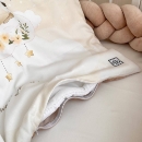 Set lenjerie Patut bebe din 6 piese, Ursulet crem (21)